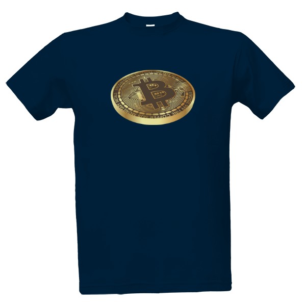 Triko bitcoin mince zlatá